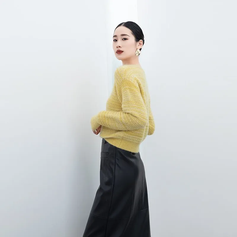 Yellow Oversize Wool Sweater