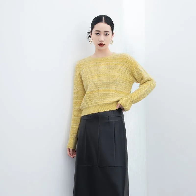 Yellow Oversize Wool Sweater