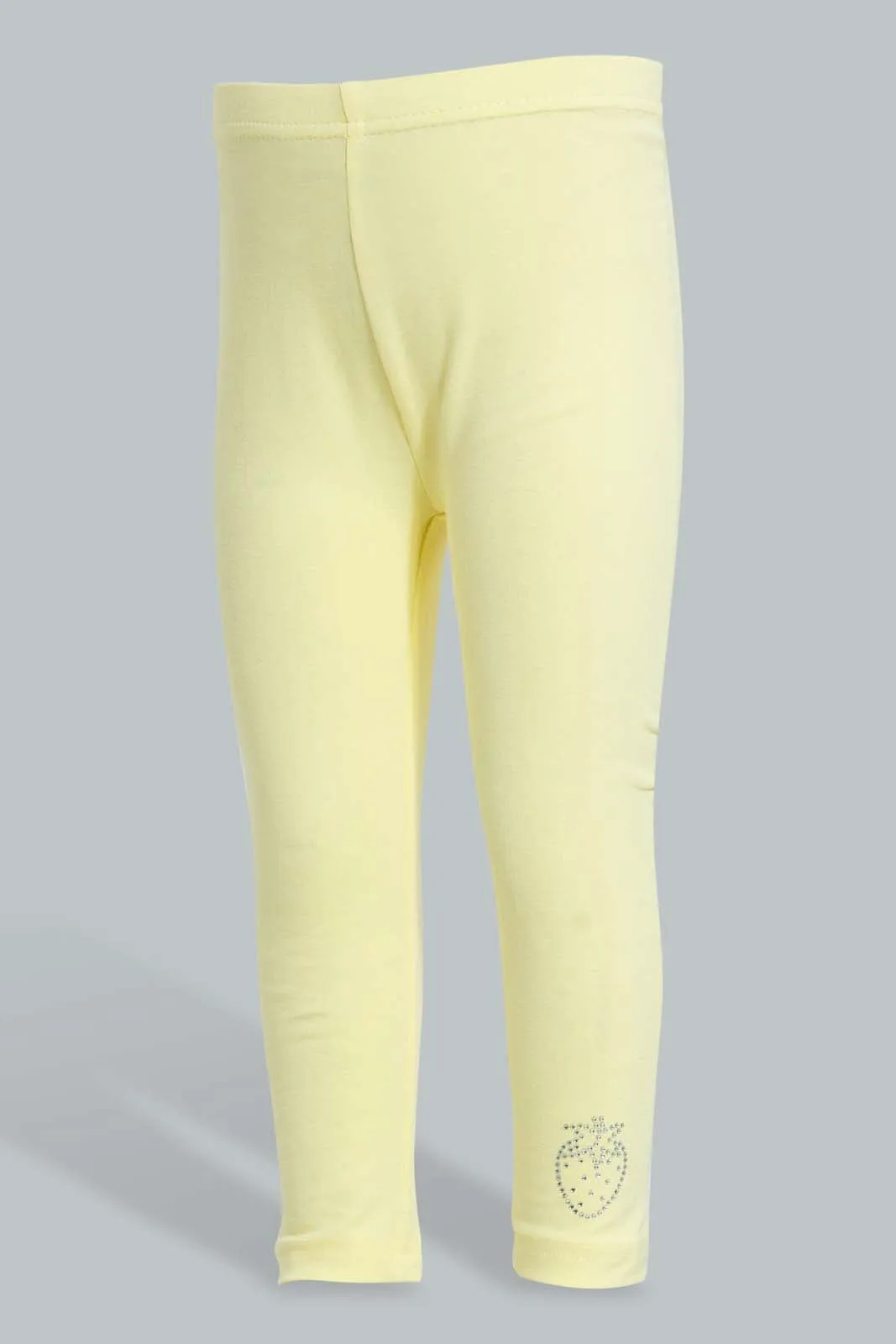 Yellow Plain Legging For Baby Girls