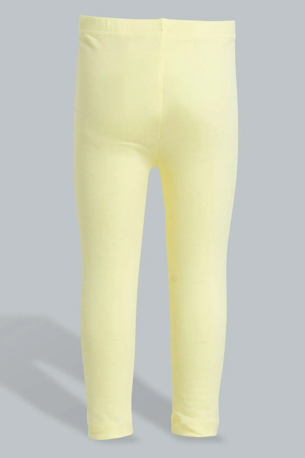 Yellow Plain Legging For Baby Girls