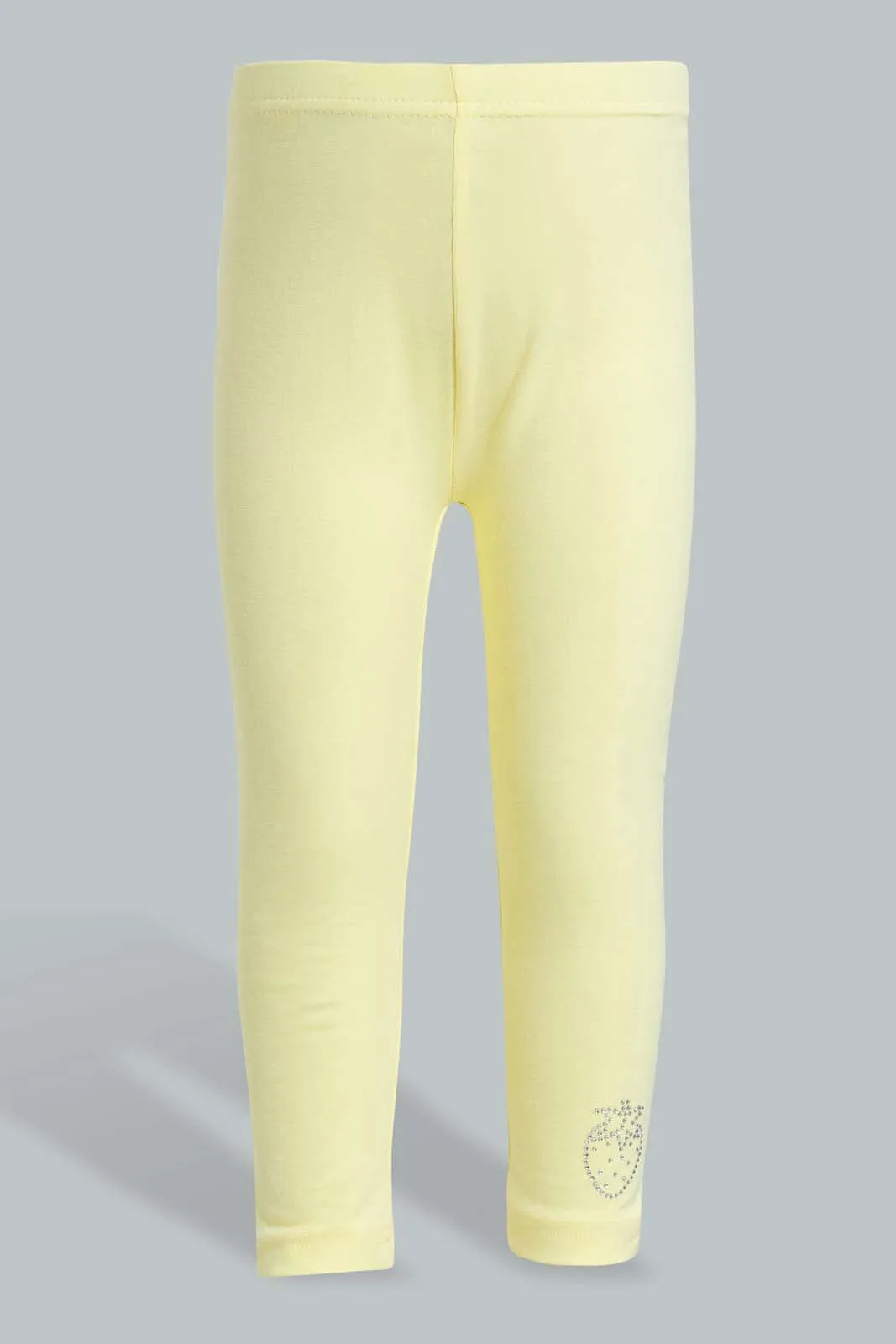 Yellow Plain Legging For Baby Girls